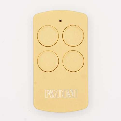 FADINI - Telecomando Ufficiale DIVO 71 Giallo 7113YL - 4 Canali - 433,92 MHz - Rolling Code - Compatibile ASTRO 43 & JUBI 433 + 1 Portachiavi DOMOBIP