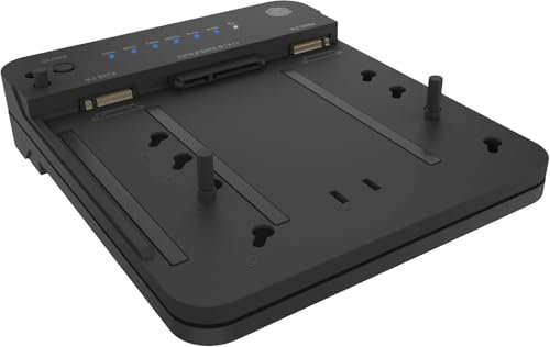 ICY BOX M.2 NVMe & SATA SSD/HDD Docking Station, USB-C 10 Gbps Dual Bay Hard Drive Clone Station & Reader (SATA 2.5/3.5 Inch & M.2 NVMe), Two-Way Cloning, Tool-Free External Adapter