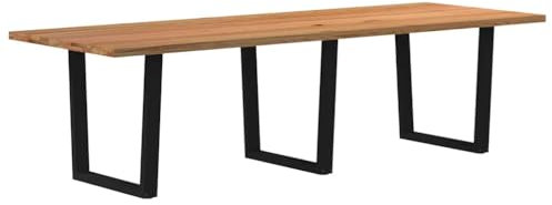 vidaXL Esstisch mit Baumkanten 280x100x74 cm Massivholz Eiche, Küchentisch, Restauranttisch, Tisch Restaurant, Esszimmertisch, Bistrotisch