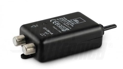 Alimentatore per amplificatore antenna 12Vdc 2,4 W 200mA Con connettori F