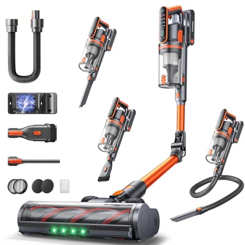 Cordless Vacuum Cleaner 650W 55KPA, 70Mins Battery Cordless Stick Vacuum