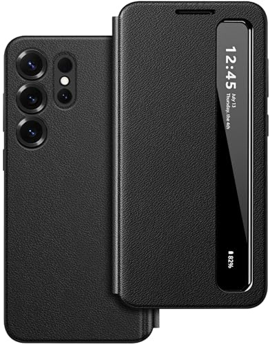 Per Samsung S26 Ultra Clear View Smartphone Cover con Finestra di Vista, Smart Clear View Custodia per Samsung Galaxy S26 Ultra 5G, Flip Case Extra Sottile Antiurto, Protezione Case Galaxy S26 Ultra