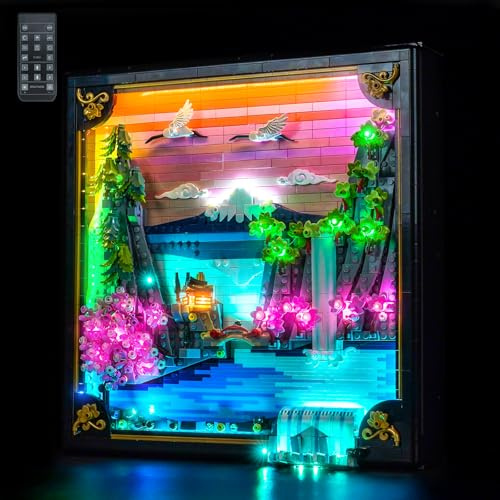 Fernbedienung Licht-Kit Kompatibel mit Lego Japanese Cherry Blossom Landscape 31218 (Kein Modell), Led Beleuchtungs Set Compatible with Lego Japanese Cherry Blossom Landscape Bausteinen Modell