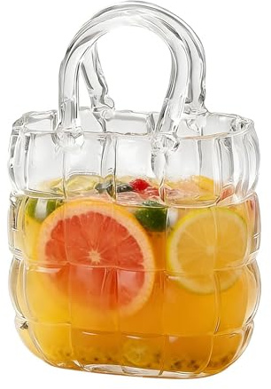 Purse Vase for Flowers Clear Drinking Glass Decoration
