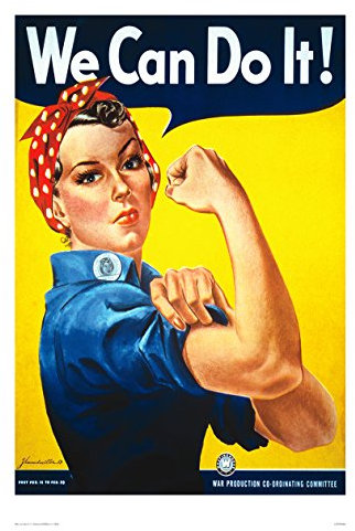 onthewall We Can Do It, Rosie the Riveter World War 2, Vintage Feminismus Kunstdruck Poster 50 x 70 cm