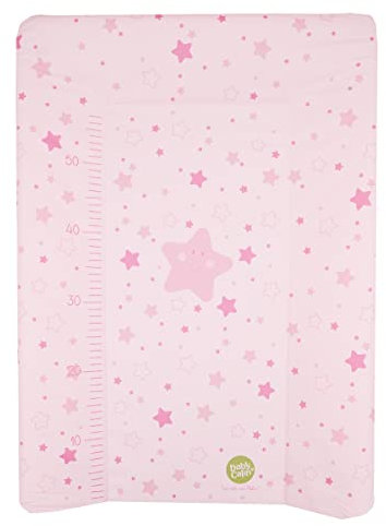 babyCalin Matelas à Langer Luxe Etoile Rose 50 x 70 cm - Avec toise imprimée