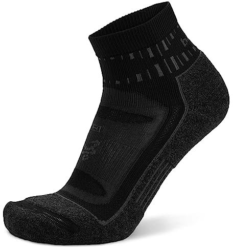 Balega Mixte Performance Athletic Running Socks (1 Pair) Blister Resistant Quarter, Noir, Large EU 44-46 /UK 8.5-11