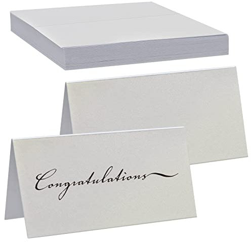 YOTINO 50Pcs Tischkarten, Platzkarten Blanko, Sitzkarten Namenskarten zum Beschriften, für Tischreservierung, Hochzeit, Geburtstag, Kommunion, Taufe, Party(10x10cm)
