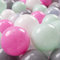 KiddyMoon 100 ∅ 7Cm Balles Colorées Plastique pour Piscine Enfant Bébé Fabriqué en EU, Transparent/Gris/Blanc/Rose/Menthe