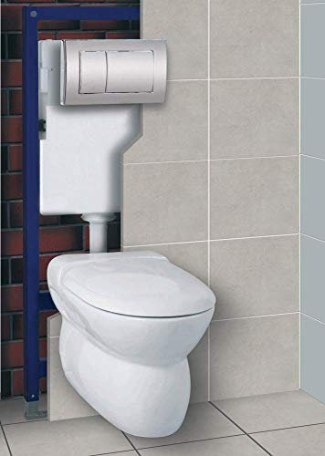 3-1 Concealed Toilet Set - Frame, Cistern and Dual Flush Plate - Adjustable Wall Hung Pan Frame