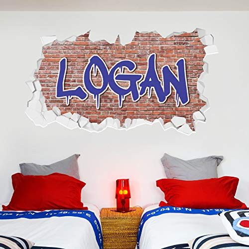 Beautiful Game Graffiti-Wandaufkleber, personalisierbar, für Kinderzimmer, Vinyl, 60 cm Breite x 30 cm Höhe