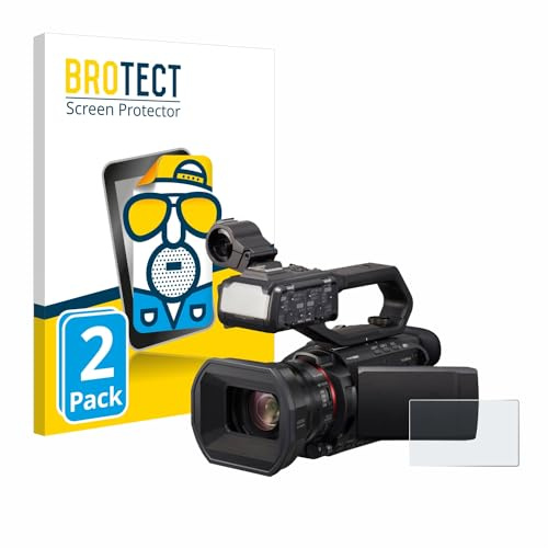 BROTECT Schutzfolie für Panasonic HC-X1500 | 2 Stück Entspiegelnder Displayschutz Made in Germany Matte Displayschutz-Folie Anti-Reflex Anti-Fingerprint Einfache Montage