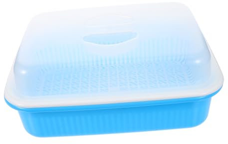 NUOBESTY Drying Rack Dryer Tableware Storage Box Milk Rack Cutlery Organizer for Newborn Supplies Blue