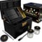 HOVANZO Premium Große Bambus Aufbewahrungsbox mit Zahlenschloss - Deko Box Set - Großer Holzbehälter - Aufbewahrung Holzkiste mit Zubehör - Box Kit mit Glasdosen