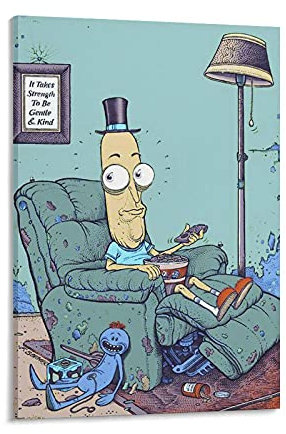 GNKIO Florian Bertmer Mr Poopybutthole Leinwand Kunst Poster und Wand Kunst Bild Druck Moderne Familie Schlafzimmer Dekor Poster 24x36inch(60x90cm)
