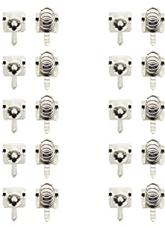 Unifizz AAA Batteries Metal Battery Spring Contact Plate 8 x 8MM Unipolar Plate Conversion Spring Nickeling Plate Contact Terminal for Remote Control Battery Charger 10 PCS