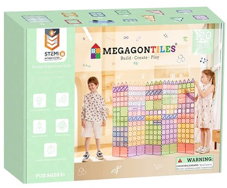 120PCS Magnetic Building Blocks, STEM AUTHENTICATED Construction Educational Toys