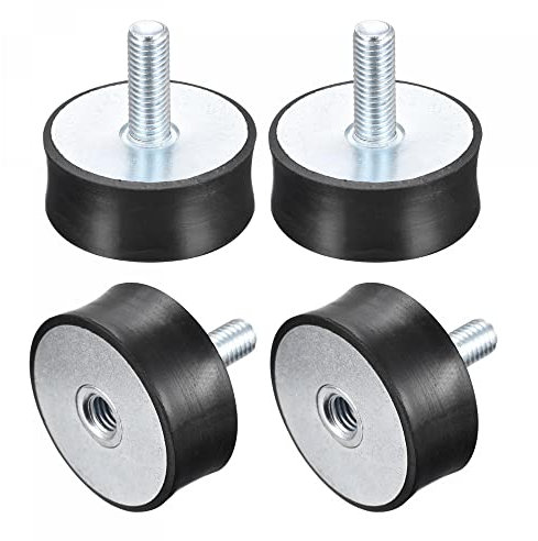 sourcing map 4pcs Silent Bloc M10 Mâle/Femelle Support Caoutchouc Amortisseur Vibration Isolateur Choc Absorbeur D50mmxH20mm