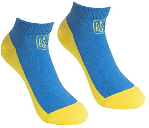 Herren Crew Socke, Ukraine Flagge Gelbe Blaue Socken Für Männer Klassische Lustige Baumwoll -Low -Schnitt -Short -socken