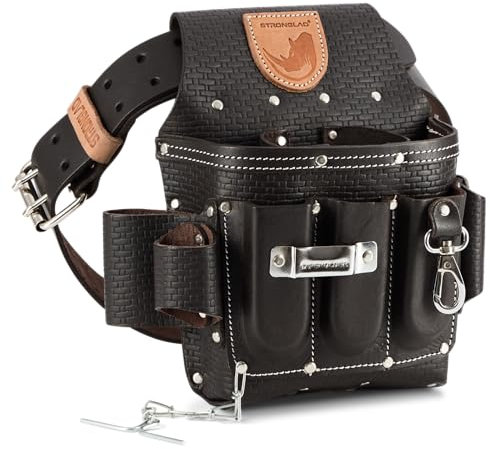 STRONGLAD Borsa porta attrezzi in pelle, cinture per uomini e donne, elettricisti, borsa da lavoro per cartongesso, cintura per attrezzi da falegname, cintura per attrezzi da falegname, organizer per