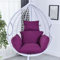 Egg Chair Loungesessel aus Rattangeflecht mit weichem Kissen, Outdoor/Indoor mit höhenverstellbarem Knopf für Hinterhof, Garten, Balkon, Rasen, Wohnzimmer (Color : Purple)
