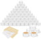 60 Pièces 5g Pots Cosmétique Transparent, Contenants Cosmétiques, Étanche Pot Vide Plastique Rond avec Couvercle Vissé, Pour Crèmes Lotions (6 Mini Spatule & 3 feuilles Étiquettes)