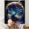 Atrippy Fantasy Moon Tree of Life Tapisserie, Wandbehang, vertikal, schwarz, Natur, Wandkunst, Wandteppich für Schlafzimmer, nordische Weltraumlandschaft, ästhetische Dekoration, Poster für