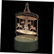 DOITOOL 3 Stk 3d-nachtlicht Led-tischleuchte 3d-led-nachtlampe Dekoratives Licht Led-nachtlichtbirnen Weihnachts-illusionslampe Visuelle 3d-lampe Usb-tischlampe Weihnachten Karussell Acryl
