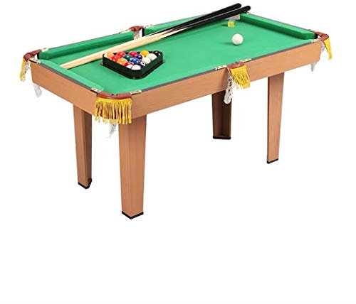 NOALED Billard-Spieltisch, Billardtisch für Kinder und Erwachsene, Tisch-Billardtisch-Set mit Spielbällen, Stöcken, Kreide, Bürste und Dreieck, 124,9 cm (grün, M)