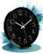 LATENO - Wanduhr Schwarz - Zum Aufstellen oder Aufhängen - 30 cm - Lautlos - Klassisch und Modern - Ohne Tickgeräusche - Für Wohnzimmer Büro UVM.