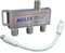 ASCL 1 in 3 Output TV Aerial Coaxial Cable 3 Way Splitter with White F Plug Connector Patch Cable