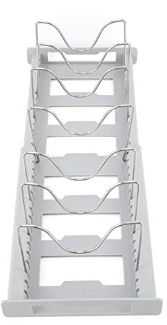 Support de Rangement pour Couvercle de Casserole Réglable et Rétractable, Boîte de Rangement pour Couvercle de Casserole, Support de Couvercle de Casserole Extensible, (Gris)