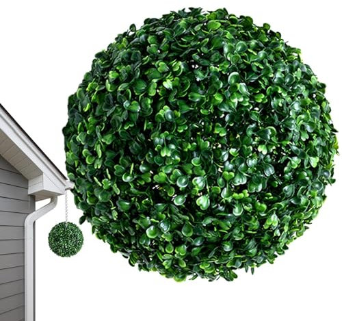 Generisch Grüne Kugeln, Topiary-Kugel, Kunstpflanze-Formschnittball, Realistische Optik, künstliche Buchsbaumkugel für Haustür, Balkon
