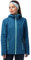 33,000ft Veste de pluie pour femme - Imperméable - Respirante - Pour l'automne - Veste légère avec capuche - Coupe-vent - Pour la randonnée, les voyages, le trekking, le vélo, Cyan foncé, 50