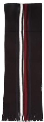 Tommy Hilfiger Wool Scarf Raschelle Striped Black One Size