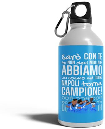 Borraccia Termica Tifoso Napoli Napoletano Misura 23x11 in Ceramica Sublimatica (Sarò Con Te)