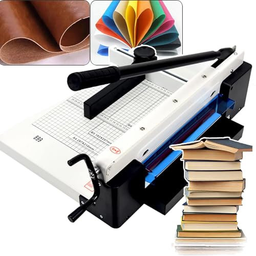 WHRAOY Tragbarer Schneideplotter, A4-Handarbeits-Guillotine, Positionierung + Kindersicherung + Schutzabdeckung, Papierschnittbreite: 310 Mm, Dicke: 40 Mm, Für Fotos, Karten, Etiketten,A