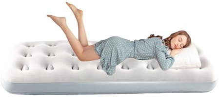 Colchón inflable, cama neumática, Colchón de aire de doble cara para acampar, Colchón hinchable portátil para invitados, colchón hinchable plegable para uso doméstico y camping al aire libre, 55