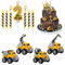 Construction Birthday Candles, 11 Pcs Construction Vehicles Cake Toppers Set with Birthday Number 2 Candle Cake Topper Digger Cake Topper for Birthday Anniversary Party Cake Decorations (Number 2)