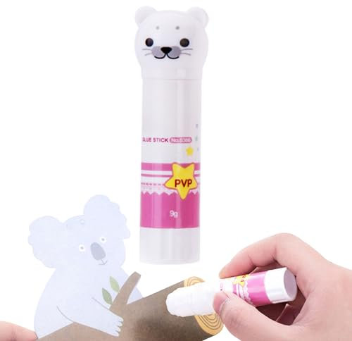 Rouloudun Glue Stick Cute Cartoon Plastic Solid Glue Children Stationery for Office Schools
