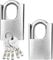 Heavy Duty Padlocks by Smith’s® | 60mm x 40mm | 2 Pack | Stainless Steel | 5 Keys | Perfect for Warehouse, Container, Garage, Shutter, Gate, Chain, Shed Lock