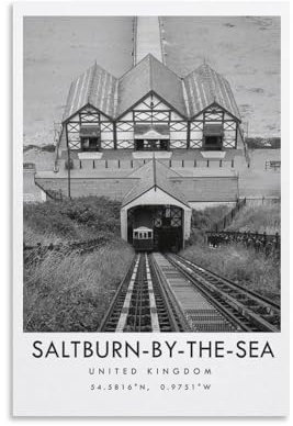 Saltburn By The Sea Reisedruck, Saltburn-Poster, einzigartige Wandkunst-Dekoration, Heimdekoration, England-Saltburn, beliebtestes Druckposter für Zimmer, Ästhetik, Leinwand, Wandkunst, Poster und