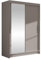 Mirjan24 Kleiderschrank Miami VI mit Spiegel, Modernes Schiebetürenschrank, Schlafzimmerschrank, Garderobenschrank für Schlafzimmer (Cashmere)