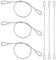 6 Packs Steel Cable with Dual Loops, Security Portable Cable Chain Lock Chain for Outdoor Gates Stage Lighting Luggage Lock Wire Rope 2mm Thickness 11.93 Inch Length