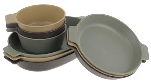 Anneome Portable Dish Camping Plates Reusable Plastic Bowl Outdoor Dinnerware Snack Bowls for Picnic and Travel