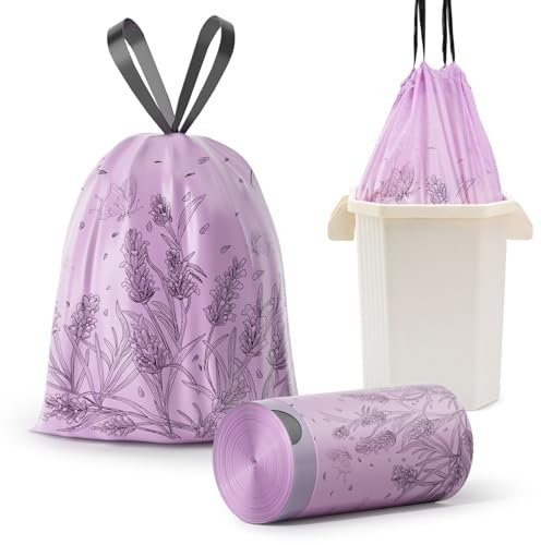 VOK 4 Gallons Lavender Trash Bags 50 Counts