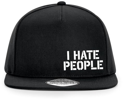 Huuraa Cappy Mütze I Hate People Geschenk | Baseballkappe Basecap Kappe Geschenkidee Unisex Baseball Cap