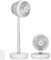 HOMCOM Ventilador de sobremesa con mando a distancia y batería recargable, ventilador de pie portátil alimentado por USB con inclinación y altura ajustables, oscilante, 10 velocidades y temporizador