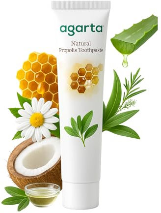 Natürliche Zahnpasta mit Propolis – Ohne Fluorid, antibakteriell, entzündungshemmend, stärkt das Zahnfleisch, beugt Parodontose & Mundgeruch vor – 2er Pack (2 x 100g)