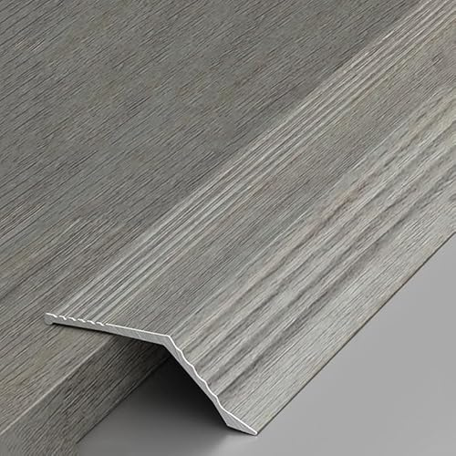 Bande De Transition De Seuil, Jointure De Plancher en Tôle Métallique, Recouvrement D'espace, Profilés TMW (1,57 Po X 2,95 Pi X 1 Pièce)(Gray Grain)